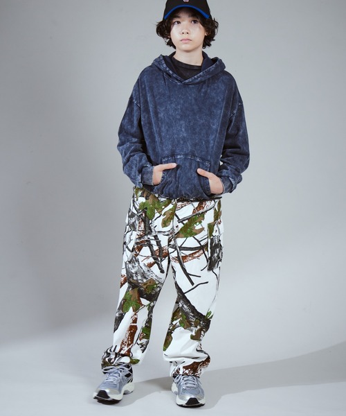 PAIRMANON STREET PLUS】【130-170サイズ】総柄 カモフラ カーゴ