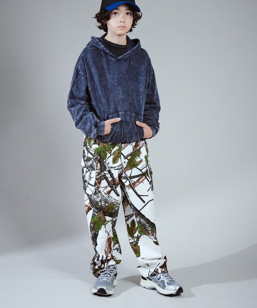 PAIRMANON STREET PLUS】【130-170サイズ】総柄 カモフラ カーゴ