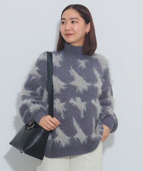 ニット セーター 千鳥フェザー ニット（手洗い可能） レディース 千鳥フェザー ニット（手洗い可能）（ニット/セーター）｜BEAMS