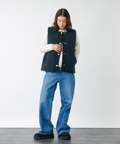 Barbour(バブアー)の「【BARBOUR/バブアー】DULSIE LINER / ボアベスト / WEB限定(ベスト・レディース・ブラック/カーキ・フリー)」の6枚目の写真