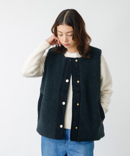 Barbour(バブアー)の「【BARBOUR/バブアー】DULSIE LINER / ボアベスト / WEB限定(ベスト・レディース・ブラック/カーキ・フリー)」の3枚目の写真