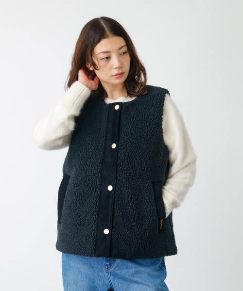 Barbour(バブアー)の「【BARBOUR/バブアー】DULSIE LINER / ボアベスト / WEB限定(ベスト・レディース・ブラック/カーキ・フリー)」の5枚目の写真