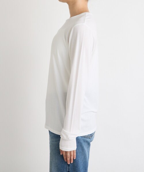 RIVE DROITE(リヴドロワ)の「【リバイバル/一枚でも重ねても】フライスクルーTee(Tシャツ/カットソー・レディース・レッド/ライトグレー/ホワイト/チャコールグレー・FREE)」の16枚目の写真