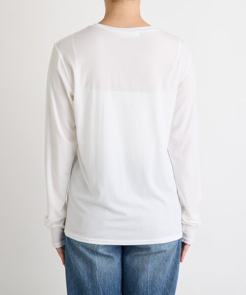 RIVE DROITE(リヴドロワ)の「【リバイバル/一枚でも重ねても】フライスクルーTee(Tシャツ/カットソー・レディース・レッド/ライトグレー/ホワイト/チャコールグレー・FREE)」の17枚目の写真