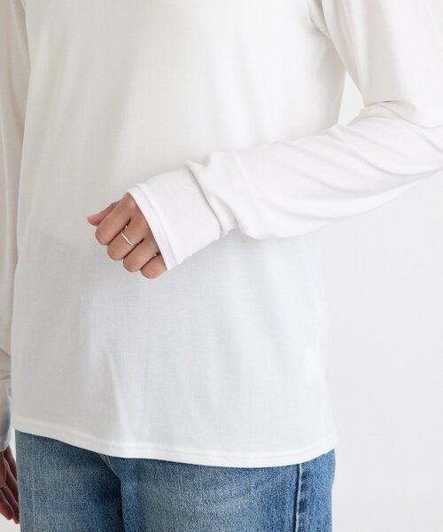 RIVE DROITE(リヴドロワ)の「【リバイバル/一枚でも重ねても】フライスクルーTee(Tシャツ/カットソー・レディース・レッド/ライトグレー/ホワイト/チャコールグレー・FREE)」の19枚目の写真