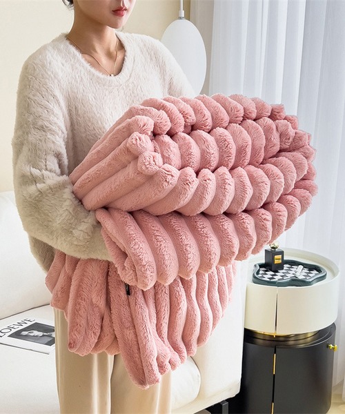 VIBGYOR（ヴィブジョー）の「【 somni / ソニ 】掛け布団   ブランケット（ブランケット・レディース・テラコッタ/グリーン/ピンク/ダークグレー/パープル/イエロー/グレー/ブルー/アイボリー/ライトベージュ・FREE）」の10枚目の写真