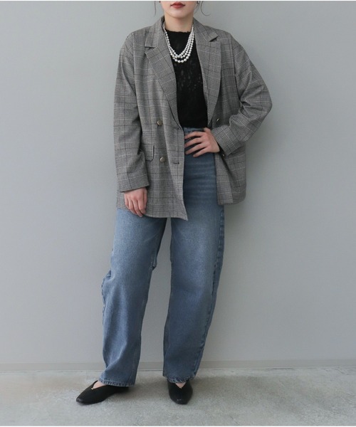 【セール】チェックテーラードジャケット（テーラードジャケット）｜OandI（オーアンドアイ）