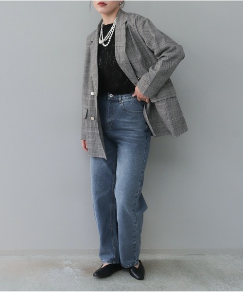 【セール】チェックテーラードジャケット（テーラードジャケット）｜OandI（オーアンドアイ）