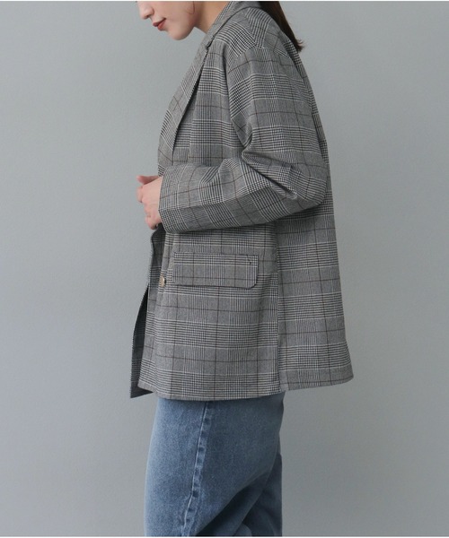 【セール】チェックテーラードジャケット（テーラードジャケット）｜OandI（オーアンドアイ）