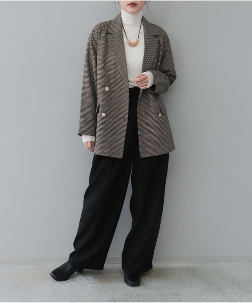【セール】チェックテーラードジャケット（テーラードジャケット）｜OandI（オーアンドアイ）