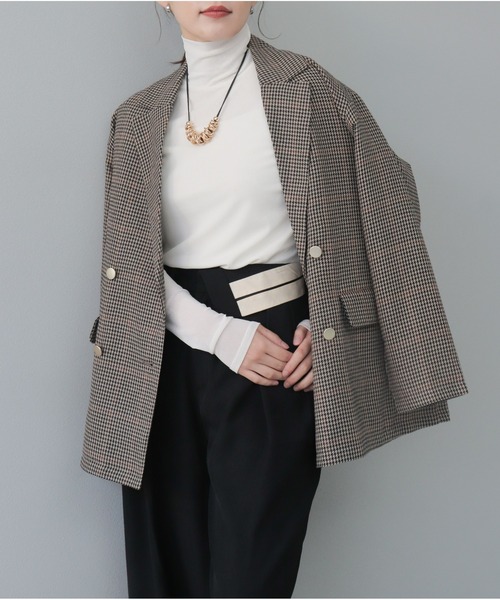 【セール】チェックテーラードジャケット（テーラードジャケット）｜OandI（オーアンドアイ）