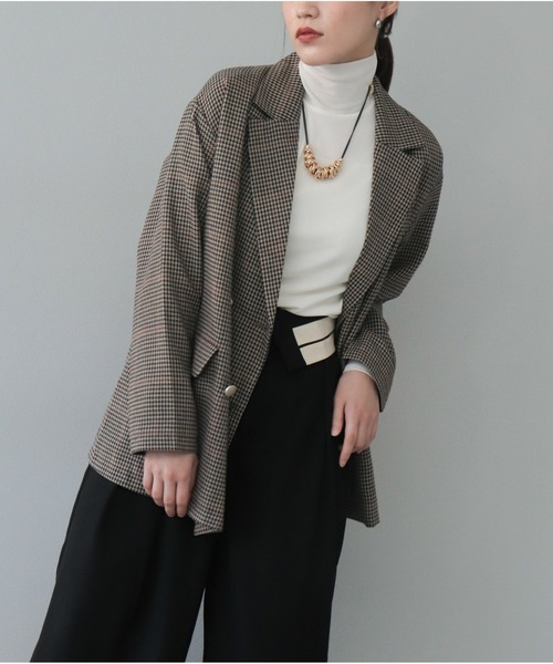 【セール】チェックテーラードジャケット（テーラードジャケット）｜OandI（オーアンドアイ）