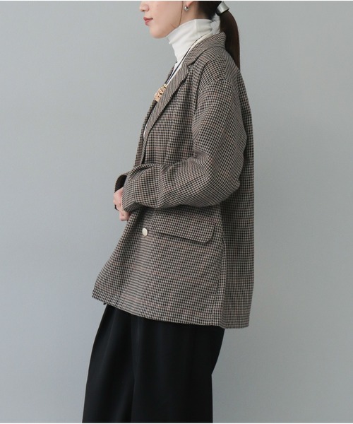 【セール】チェックテーラードジャケット（テーラードジャケット）｜OandI（オーアンドアイ）