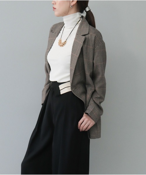 【セール】チェックテーラードジャケット（テーラードジャケット）｜OandI（オーアンドアイ）