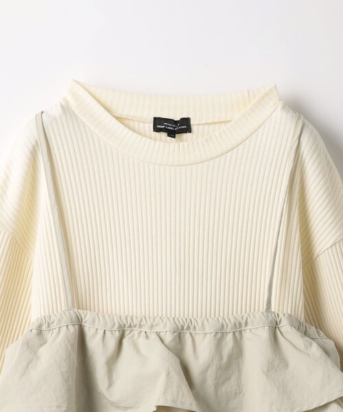 green label relaxing(グリーンレーベルリラクシング)の「TJ フリルキャミ+テレコ プルオーバーセット / キッズ 100cm-130cm(Tシャツ/カットソー・キッズ・ブラック/オフホワイト・130cm/110cm/100cm/120cm)」の7枚目の写真