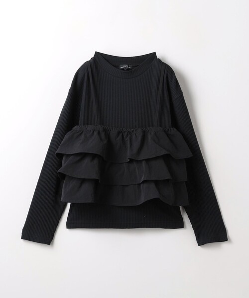 green label relaxing(グリーンレーベルリラクシング)の「TJ フリルキャミ+テレコ プルオーバーセット / キッズ 100cm-130cm(Tシャツ/カットソー・キッズ・ブラック/オフホワイト・130cm/110cm/100cm/120cm)」の14枚目の写真