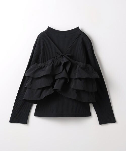 green label relaxing(グリーンレーベルリラクシング)の「TJ フリルキャミ+テレコ プルオーバーセット / キッズ 100cm-130cm(Tシャツ/カットソー・キッズ・ブラック/オフホワイト・130cm/110cm/100cm/120cm)」の15枚目の写真