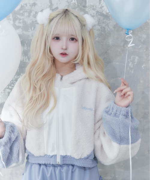 Whinny(ホワイニー)の「Whinny/雪の子のこのこ♪(ブルゾン・レディース・サックスブルー/ブラック/ホワイト・FREE)」の19枚目の写真