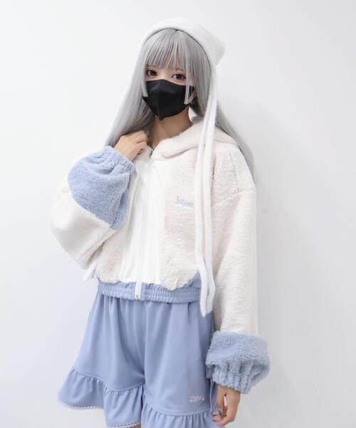 Whinny(ホワイニー)の「Whinny/雪の子のこのこ♪(ブルゾン・レディース・サックスブルー/ブラック/ホワイト・FREE)」の22枚目の写真