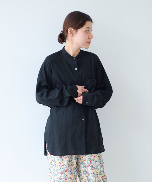 yuni(ユニ )の「●強撚ガスボイルビエラ エプロンブラウス(シャツ/ブラウス・レディース・ブルー/ブラック/イエロー・FREE)」の16枚目の写真