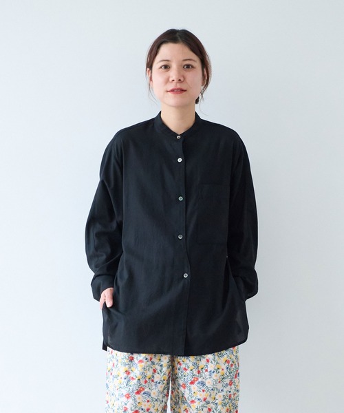 yuni(ユニ )の「●強撚ガスボイルビエラ エプロンブラウス(シャツ/ブラウス・レディース・ブルー/ブラック/イエロー・FREE)」の15枚目の写真