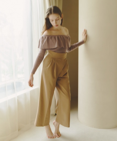 Luan（ルアン）の「【Luan】ワイドラップパンツ（その他パンツ・レディース・ベージュ/ホワイト・0/1）」の5枚目の写真
