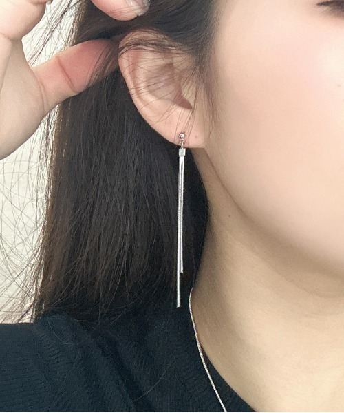 Burner(バーナー)の「【OKUOKU 0909】チェーン ロングピアス 両耳用 oku-pierce-650933546439-6 Yy【RBTS】(ピアス(両耳用)・レディース・シルバー/ゴールド・FREE)」の1枚目の写真