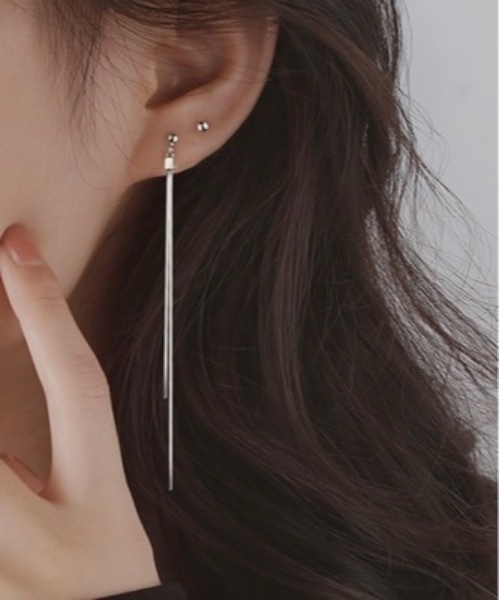 Burner(バーナー)の「【OKUOKU 0909】チェーン ロングピアス 両耳用 oku-pierce-650933546439-6 Yy【RBTS】(ピアス(両耳用)・レディース・シルバー/ゴールド・FREE)」の5枚目の写真