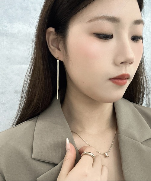 Burner(バーナー)の「【OKUOKU 0909】チェーン ロングピアス 両耳用 oku-pierce-650933546439-6 Yy【RBTS】(ピアス(両耳用)・レディース・シルバー/ゴールド・FREE)」の11枚目の写真