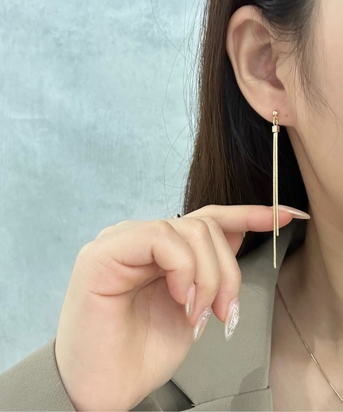 Burner(バーナー)の「【OKUOKU 0909】チェーン ロングピアス 両耳用 oku-pierce-650933546439-6 Yy【RBTS】(ピアス(両耳用)・レディース・シルバー/ゴールド・FREE)」の12枚目の写真