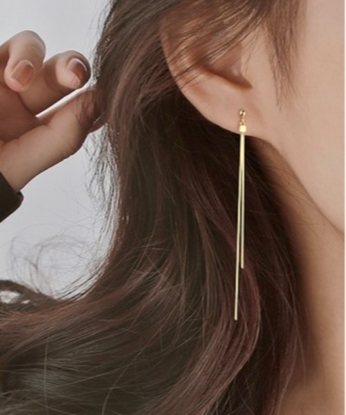 Burner(バーナー)の「【OKUOKU 0909】チェーン ロングピアス 両耳用 oku-pierce-650933546439-6 Yy【RBTS】(ピアス(両耳用)・レディース・シルバー/ゴールド・FREE)」の15枚目の写真