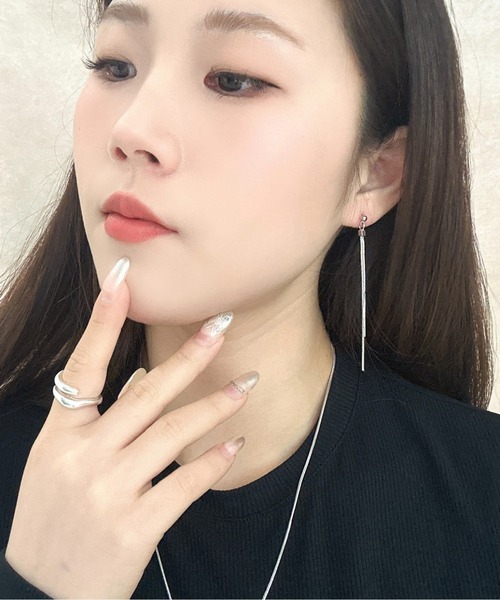 Burner(バーナー)の「【OKUOKU 0909】チェーン ロングピアス 両耳用 oku-pierce-650933546439-6 Yy【RBTS】(ピアス(両耳用)・レディース・シルバー/ゴールド・FREE)」の8枚目の写真