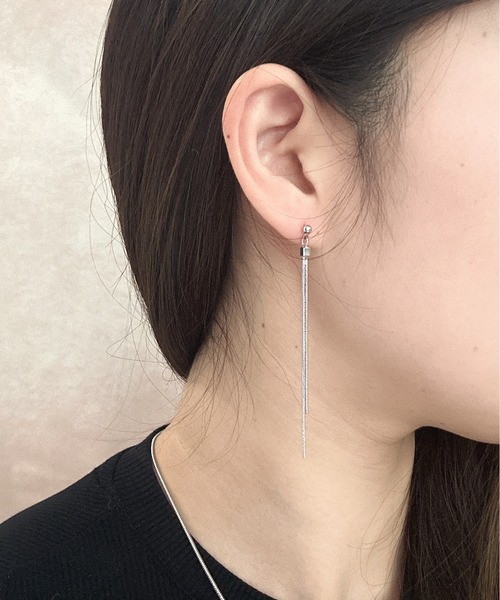 Burner(バーナー)の「【OKUOKU 0909】チェーン ロングピアス 両耳用 oku-pierce-650933546439-6 Yy【RBTS】(ピアス(両耳用)・レディース・シルバー/ゴールド・FREE)」の9枚目の写真