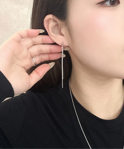 Burner(バーナー)の「【OKUOKU 0909】チェーン ロングピアス 両耳用 oku-pierce-650933546439-6 Yy【RBTS】(ピアス(両耳用)・レディース・シルバー/ゴールド・FREE)」の10枚目の写真