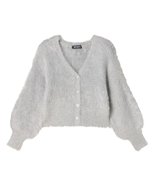 MARY QUANT シャイニーラメシャギー カーディガン グレー マリクワ MARY QUANT（マリークワント）の「シャイニーラメシャギー