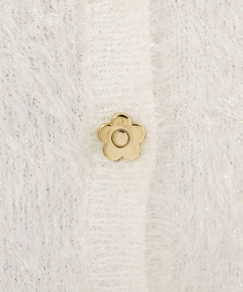 MARY QUANT シャイニーラメシャギー カーディガン グレー マリクワ MARY QUANT シャイニーラメシャギー カーディガン グレー マリクワ