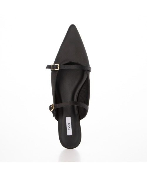 EVOL(イーボル)の「【柔らかい・クッション入り】ダブルベルトポインテッドミュール IY5707(パンプス・レディース・ブラック/アイボリー/シルバー・LL/L/M/S)」の7枚目の写真