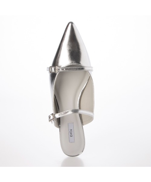 EVOL(イーボル)の「【柔らかい・クッション入り】ダブルベルトポインテッドミュール IY5707(パンプス・レディース・ブラック/アイボリー/シルバー・LL/L/M/S)」の17枚目の写真