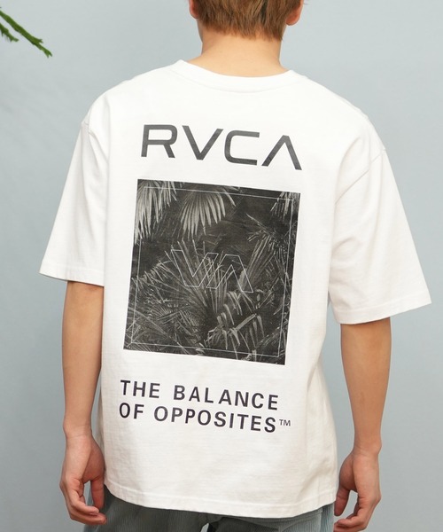 RVCA（ルーカ）の「RVCA/ルーカ 半袖Tシャツ バックプリント オーバーサイズ PALM BOX SS BF041-250（Tシャツ/カットソー・メンズ・ホワイト/ライトカーキ/ブラック/サファリグリーン・L/M/S）」の2枚目の写真