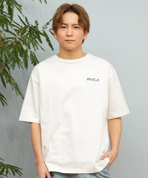 RVCA（ルーカ）の「RVCA/ルーカ 半袖Tシャツ バックプリント オーバーサイズ PALM BOX SS BF041-250（Tシャツ/カットソー・メンズ・ホワイト/ライトカーキ/ブラック/サファリグリーン・L/M/S）」の5枚目の写真
