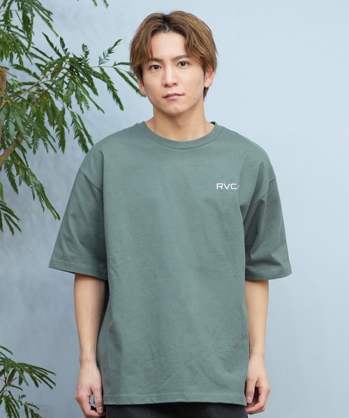 RVCA（ルーカ）の「RVCA/ルーカ 半袖Tシャツ バックプリント オーバーサイズ PALM BOX SS BF041-250（Tシャツ/カットソー・メンズ・ホワイト/ライトカーキ/ブラック/サファリグリーン・L/M/S）」の19枚目の写真