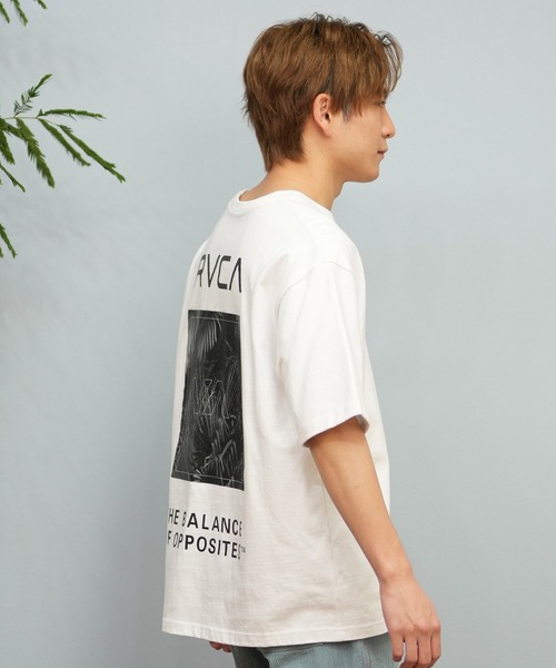 RVCA（ルーカ）の「RVCA/ルーカ 半袖Tシャツ バックプリント オーバーサイズ PALM BOX SS BF041-250（Tシャツ/カットソー・メンズ・ホワイト/ライトカーキ/ブラック/サファリグリーン・L/M/S）」の8枚目の写真
