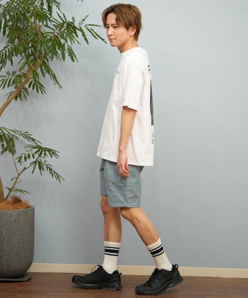 RVCA（ルーカ）の「RVCA/ルーカ 半袖Tシャツ バックプリント オーバーサイズ PALM BOX SS BF041-250（Tシャツ/カットソー・メンズ・ホワイト/ライトカーキ/ブラック/サファリグリーン・L/M/S）」の10枚目の写真