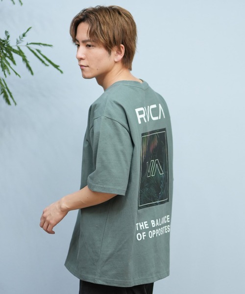 RVCA（ルーカ）の「RVCA/ルーカ 半袖Tシャツ バックプリント オーバーサイズ PALM BOX SS BF041-250（Tシャツ/カットソー・メンズ・ホワイト/ライトカーキ/ブラック/サファリグリーン・L/M/S）」の20枚目の写真
