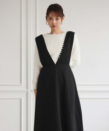 fifth | パールトリムジャンパースカート(ワンピース)