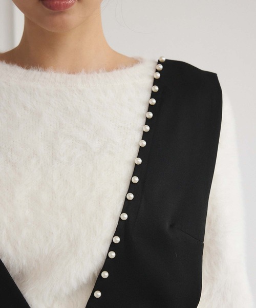 fifth（フィフス）の「パールトリムジャンパースカート（ワンピース・レディース・ブラック・M）」の9枚目の写真