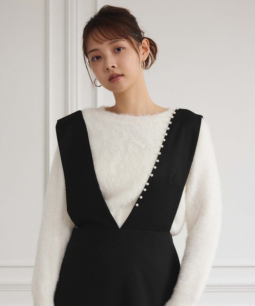 fifth（フィフス）の「パールトリムジャンパースカート（ワンピース・レディース・ブラック・M）」の18枚目の写真