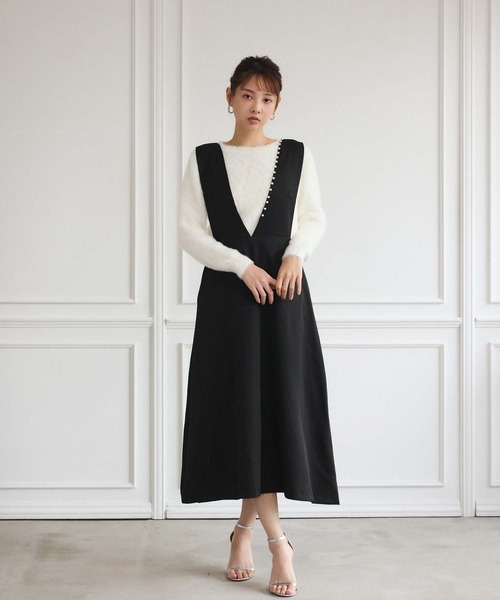 fifth（フィフス）の「パールトリムジャンパースカート（ワンピース・レディース・ブラック・M）」の21枚目の写真