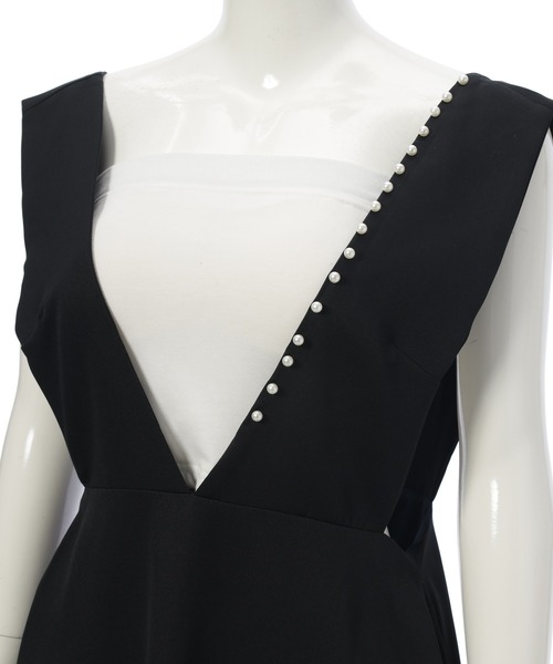 fifth（フィフス）の「パールトリムジャンパースカート（ワンピース・レディース・ブラック・M）」の6枚目の写真