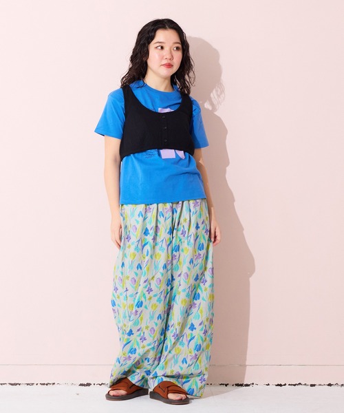 MARKEY'S（マーキーズ）の「タックイージーパンツ/おとな（その他パンツ・レディース・グリーン/イエロー/ブラック/ブラック系その他/ラベンダー/ベージュ/ピンク/オフホワイト/グレー/ライトグリーン/オレンジ・170cm/160cm）」の5枚目の写真